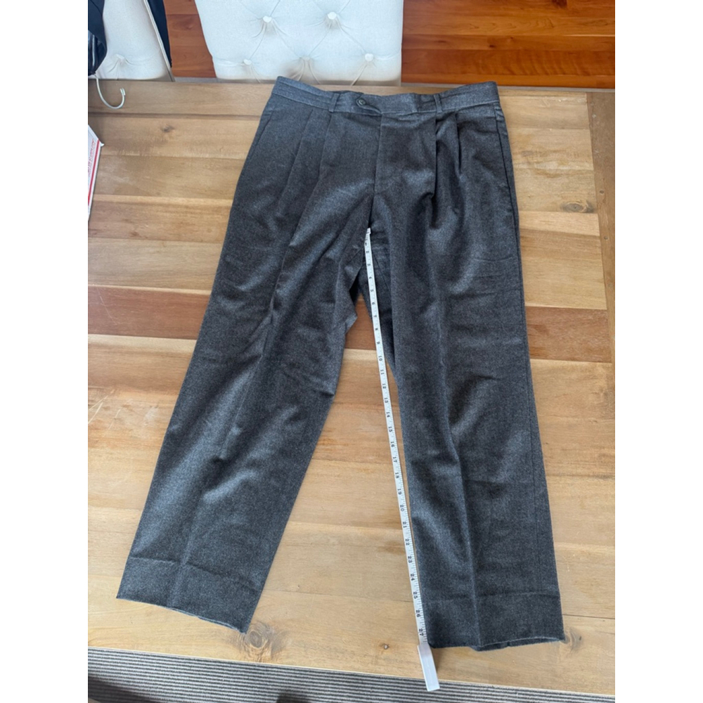 Rene Lezard Gray Wool Cashmere Dress Pants Size 44